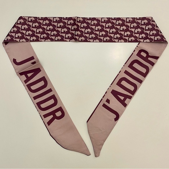 *D*I*O*R* Monogram Print Twilly Bandeau Wrap Scarf - Picture 2 of 13